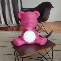 Qeeboo Teddy Girl Rechargeable LED Table Lamp By Stefano