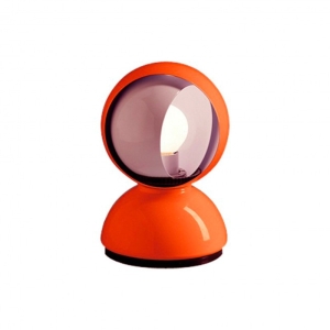 Artemide Eclisse E14 25W Table Lamp Orange By Vico Magistretti