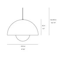 &Tradition Flowerpot VP2 Lampada da Sospensione in Metallo per &Tradition Flowerpot VP2 Lampada da Sospensione in Metallo per