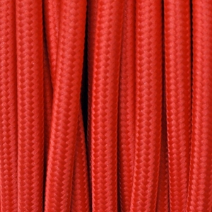 Cavo Elettrico 2X o 3X 50 metri tondo in Tessuto Colore Rosso