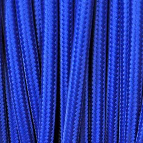 Cavo Elettrico 2X o 3X 50 metri Tondo in Tessuto Colore Blu