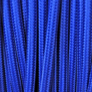 Electrical Round Cable 2X o 3X 50 meters in Fabric Blue