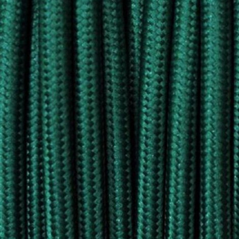 Electrical Round Cable 2X o 3X 50 meters in Fabric Petrol Green