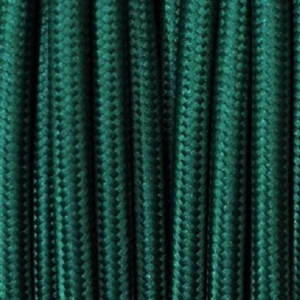 Electrical Round Cable 2X o 3X 50 meters in Fabric Petrol Green