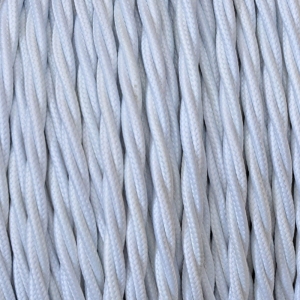 Electrical Twisted Cable 2X o 3X 50 meters in Fabric White