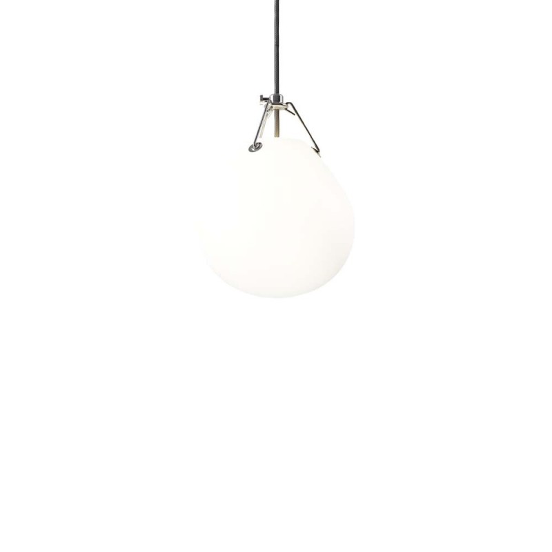 Louis Poulsen Moser Suspension Lamp in White Glass By Anu Moser