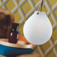 Louis Poulsen Moser Suspension Lamp in White Glass By Anu Moser