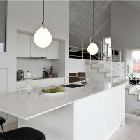 Louis Poulsen Moser Suspension Lamp in White Glass By Anu Moser