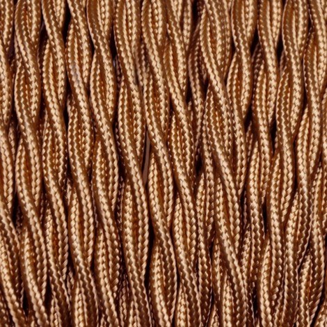 Electrical Twisted Cable 2X o 3X 50 meters in Fabric Bronze