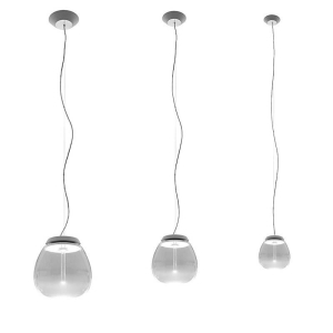 Artemide Empatia Suspension LED Lamp In blown Glass By Carlotta