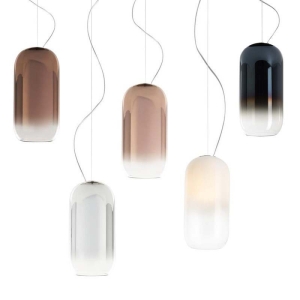 Artemide Gople Suspension Pendant Lamp LED Dimmable In Glass