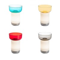 Artemide Bontà Dimmable LED Table Lamp With Glass Bowl By