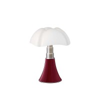 Martinelli Luce Minipipistrello LED Dimmerabile Lampada da Tavolo Rosso Porpora By Gae Aulenti