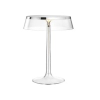 Flos Bon Jour LED Table Lamp Top Chrome Transparent Crown