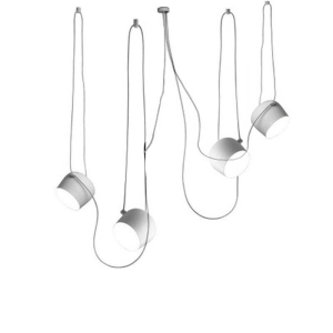 Flos AIM x 4 Light Points LED Suspension Pendant Lamp White