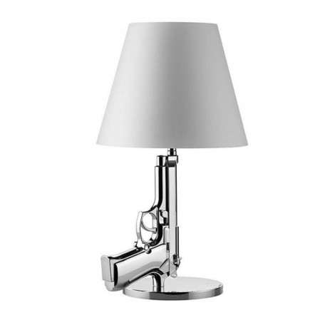 Flos Guns Bedside Gun Lampada da Tavolo Cromo Lucido By