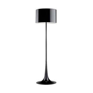 Flos Spun Light F Floor Lamp Shiny Black Dimmer