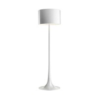 Flos Spun Light F Floor Lamp Shiny White Dimmer