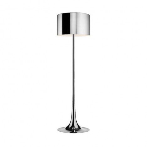 Flos Spun Light F Floor Lamp Shiny Chrome Aluminum Dimmer