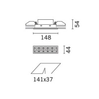 iGuzzini MK49 Laser Blade Recessed LED 10W 4000K 920lm White