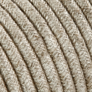 Electrical Round Cable 2X o 3X 50 meters in Fabric Canvas Beige