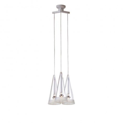 Flos Fucsia 3 triple Pendant Suspension Lamp in Glass