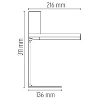 Flos D'E Light 8 pin Table Lamp LED Chrome Charge Battery