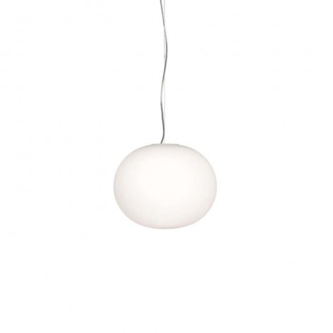 Flos Glo-Ball Suspension 1 lamp in white glass by Jasper