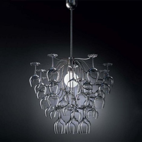 Aldo Bernardi Sauvignon LED Indoor Suspension Glass Holder Lamp