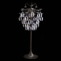 Aldo Bernardi Sauvignon Floor LED Glass Holder Lamp For Indoor