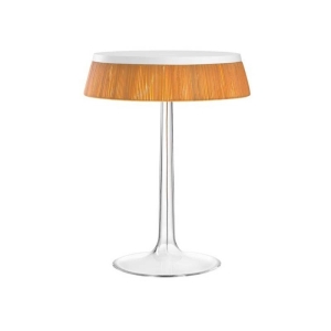 Flos Bon Jour LED Table Lamp White Top Rattan Crown