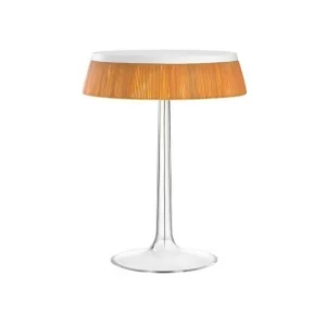 Flos Bon Jour LED Table Lamp White Top Rattan Crown