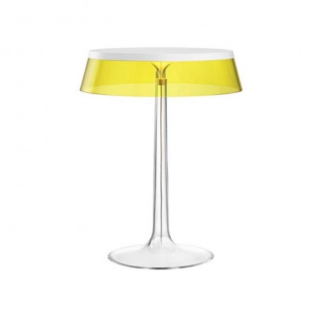 Flos Bon Jour LED Table Lamp White Top and Yellow Crown