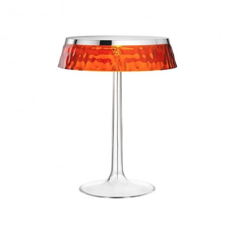Flos Bon Jour LED Table Lamp Dimmable Top Chrome And Crown Amber