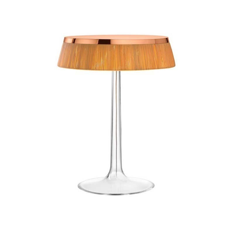 Flos Bon Jour LED Table Lamp Dimmable Top Copper And Rattan