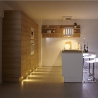 Lampo Segnapasso TRICOLOR a LED 3W con Flangia Nera Tonda a