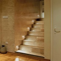 Lampo TRICOLOR LED Steplight 3W with Square White Flange Open