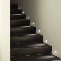 Lampo TRICOLOR LED Steplight 3W with Square Black Flange Oval