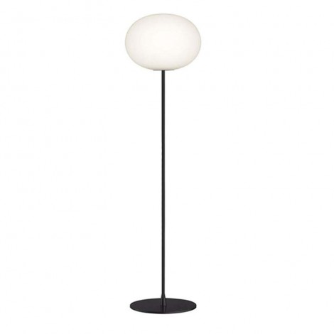 Flos Glo-Ball F3 Matt Black Big Floor Lamp Glass Diffuser By