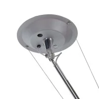 Artemide Tolomeo Off Center Suspension Lamp with Parchment Artemide Tolomeo Off Center Suspension Lamp with Parchment