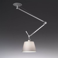 Artemide Tolomeo Off Center LED Suspension Lamp with Satin
