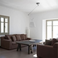 Artemide Tolomeo Off Center Suspension Lamp with Satin Diffuser