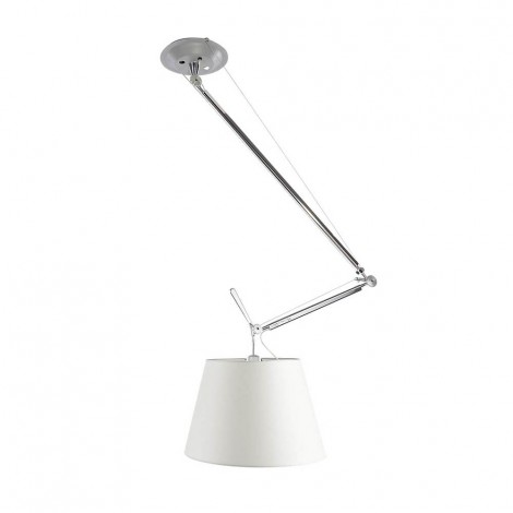 Artemide Tolomeo Off Center Suspension Lamp with Satin Diffuser