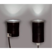 Viabizzuno flush-mounted screen stud with glass for indoor and