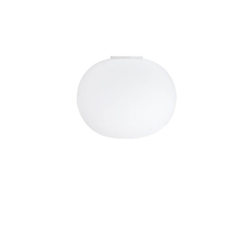 Flos Glo-Ball C1 Wall/Ceiling Lamp Applique in White Glass By