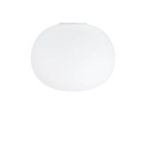 Flos Glo-Ball C2 Wall/Ceiling Lamp Applique in White Glass By