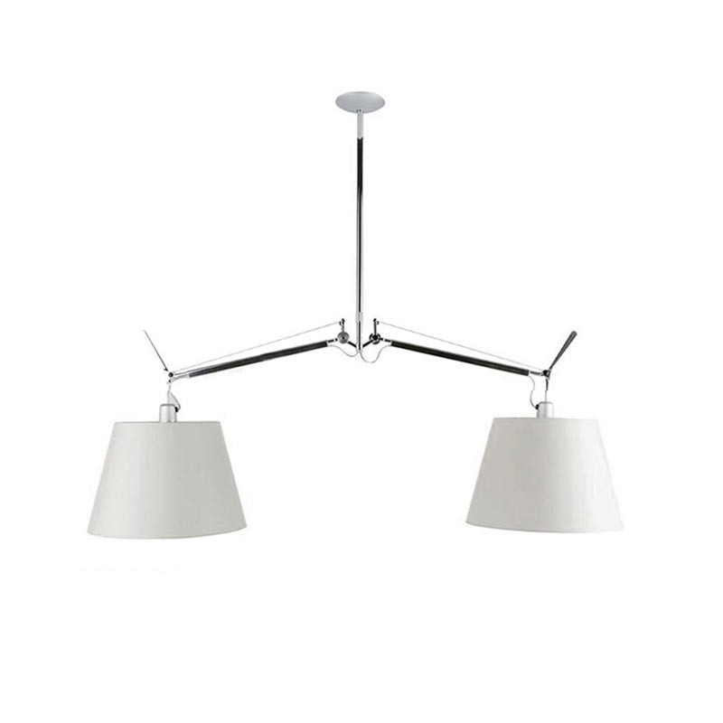 Artemide Tolomeo Basculante Suspension Two Arms Satin Diffusers Artemide Tolomeo Basculante Suspension Two Arms Satin Diffusers
