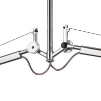 Artemide Tolomeo Basculante Suspension Two Arms Parchment