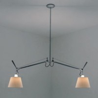 Artemide Tolomeo Basculante Sospensione Due Bracci Diffusori