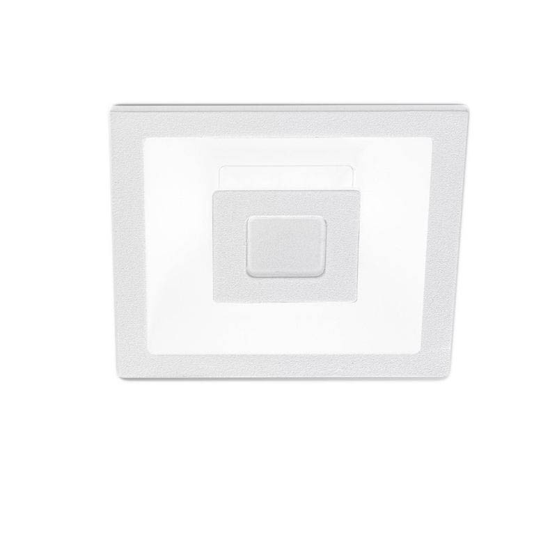 Eclipse Bianco LED 14+14W 3000K Faretto Incasso Quadrato Luce Dir